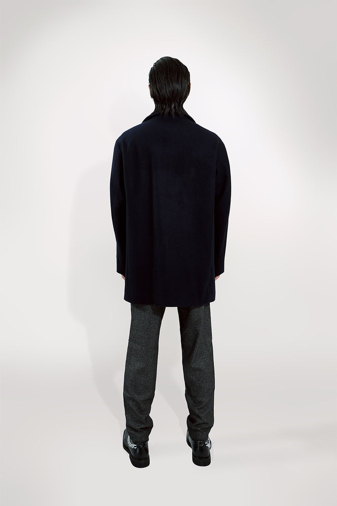 SEANNUNG - MEN - STAND COLLAR WOOL COAT 毛料騎士夾克