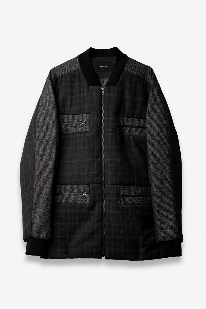 SEANNUNG - MEN - Square Cut Padded Jacket 方塊剪接鋪棉外套