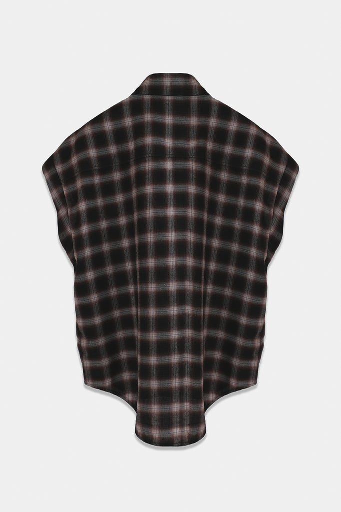 SEANNUNG - MEN - Plaid Saddle Shoulder Shirt 格紋連袖襯衫