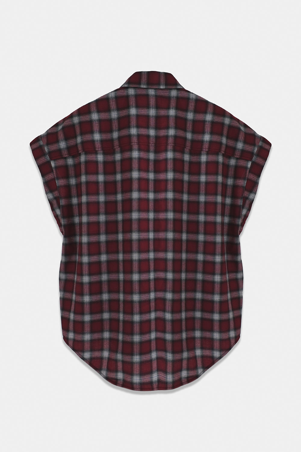 SEANNUNG - MEN - Plaid Saddle Shoulder Shirt 格紋連袖襯衫