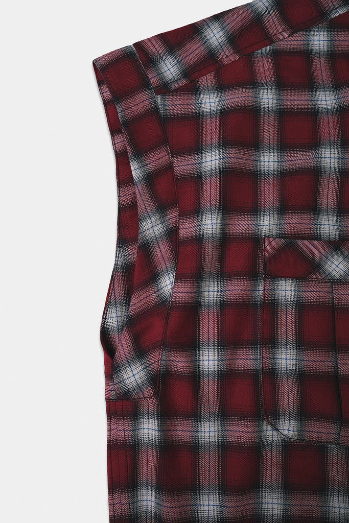 SEANNUNG - MEN - Plaid Saddle Shoulder Shirt 格紋連袖襯衫