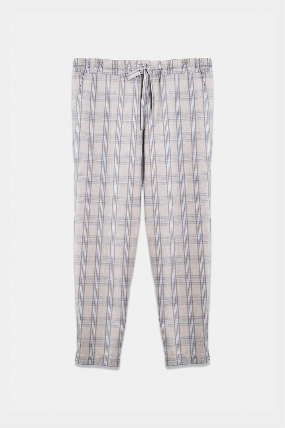 SEANNUNG - MEN - Plaid Trousers with Elastic Waist 格紋鬆緊西裝窄褲