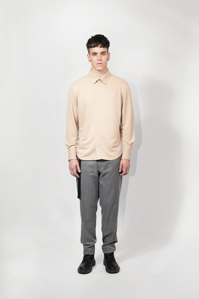 SEANNUNG - MEN- Elasticity Long Sleeve Fit Shirt 彈性舒適休閒襯衫
