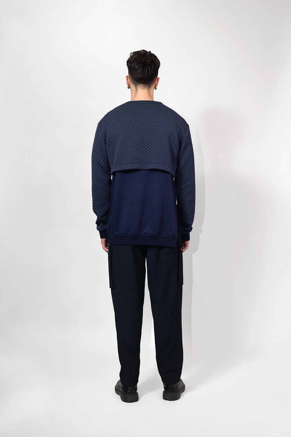 SEANNUNG - MEN - Double-Layer Cutting Top 雙層剪裁大學T