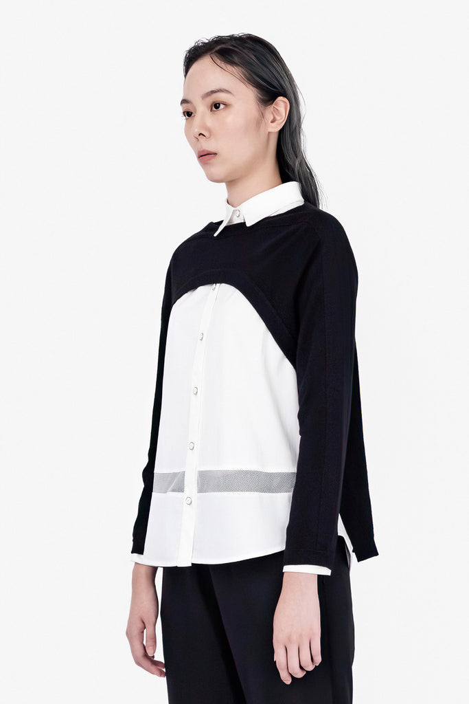 SEANNUNG - WOMEN -  Asymmetric Long Sleeve Jumper 長袖披風罩衫