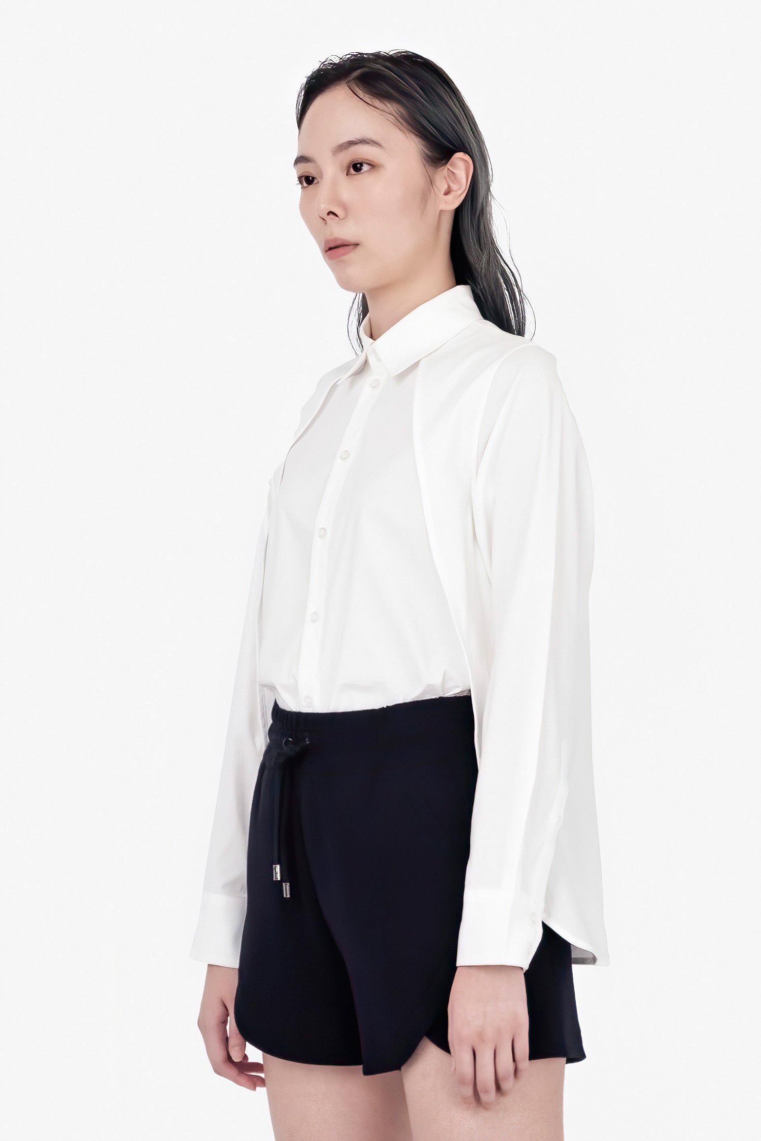 SEANNUNG - WOMEN -  Double Layered Shoulder Detail Shirt 層次披肩襯衫