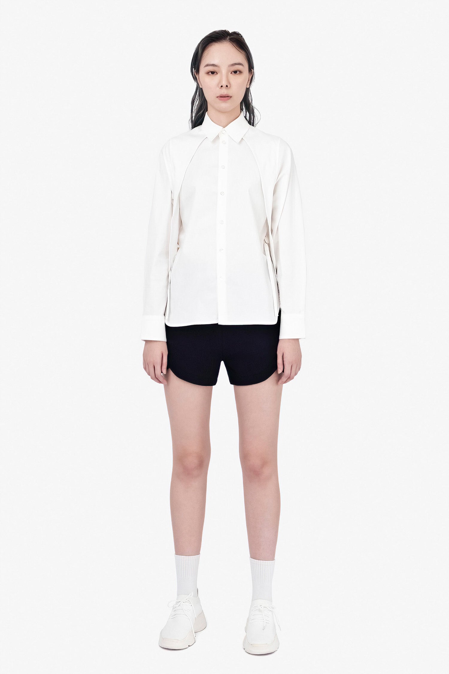 SEANNUNG - WOMEN -  Double Layered Shoulder Detail Shirt 層次披肩襯衫