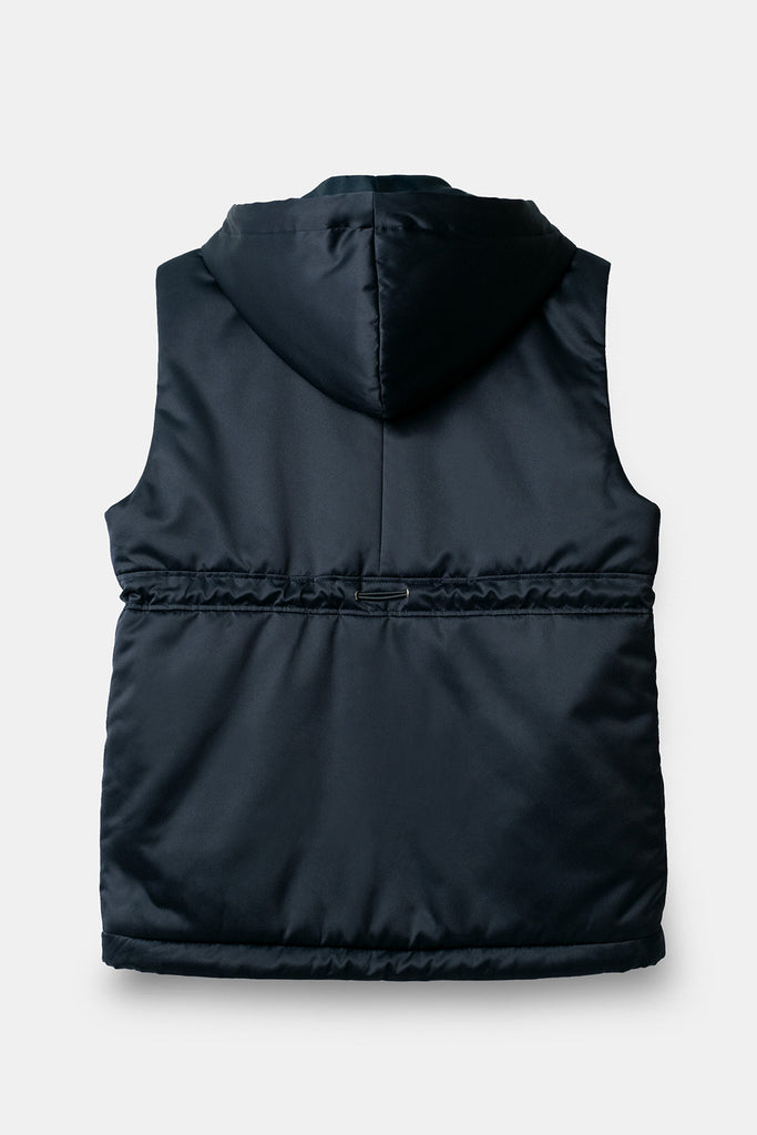 SEANNUNG - MEN - Circle Patch Pocket Sleeveless Jacket in Navy 深藍色圓形口袋鋪棉無袖夾克