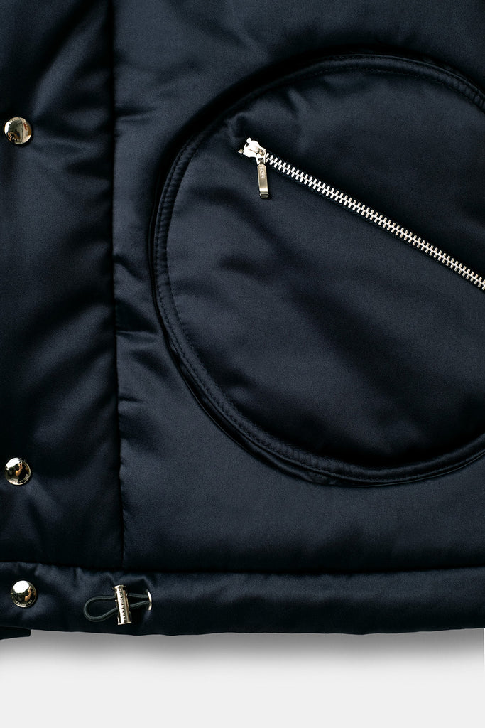 SEANNUNG - MEN - Circle Patch Pocket Sleeveless Jacket in Navy 深藍色圓形口袋鋪棉無袖夾克
