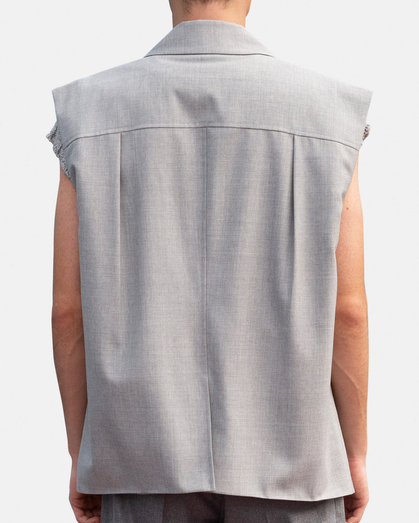 SEANNUNG - 淺灰無袖正裝背心 Grey Sleeveless Blazer - Men