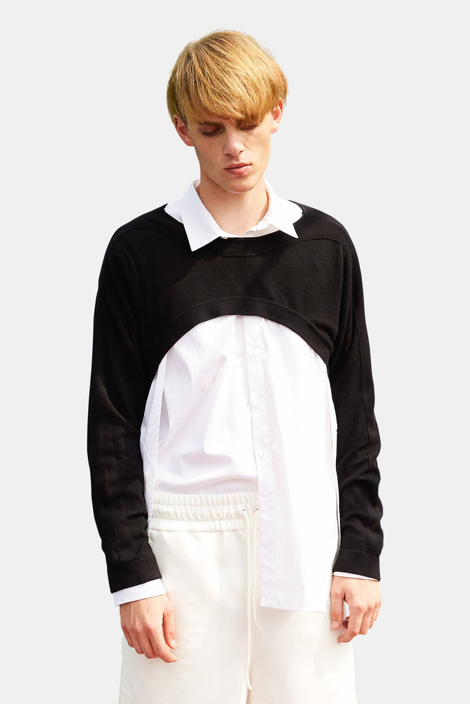 SEANNUNG - MEN - Asymmetric Long Sleeve Jumper 長袖披風罩衫