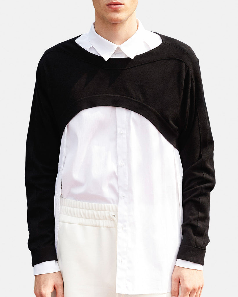 SEANNUNG - MEN - Asymmetric Long Sleeve Jumper 長袖披風罩衫