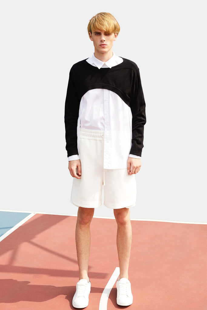 SEANNUNG - MEN - Asymmetric Long Sleeve Jumper 長袖披風罩衫