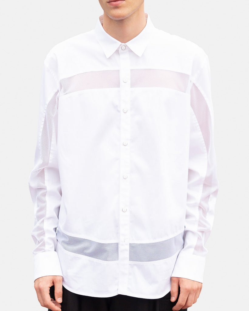 SEANNUNG - MEN - Long Sleeve Mesh Shirt 網布拼接長袖襯衫 