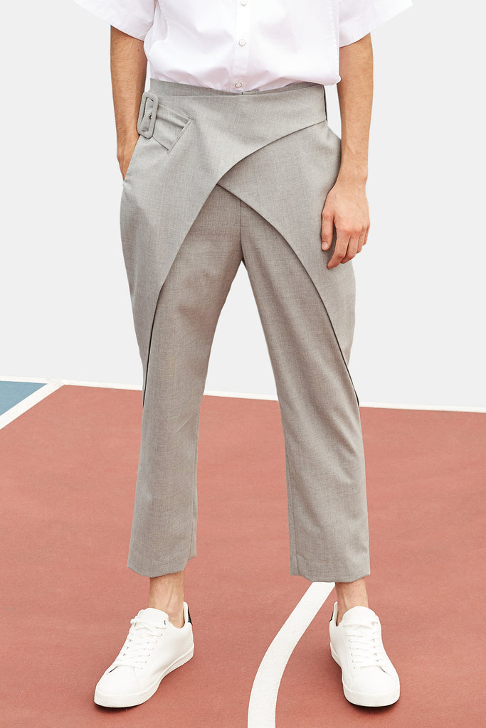 SEANNUNG - MEN - Crossed Belt Trousers 前交叉襠片長褲 