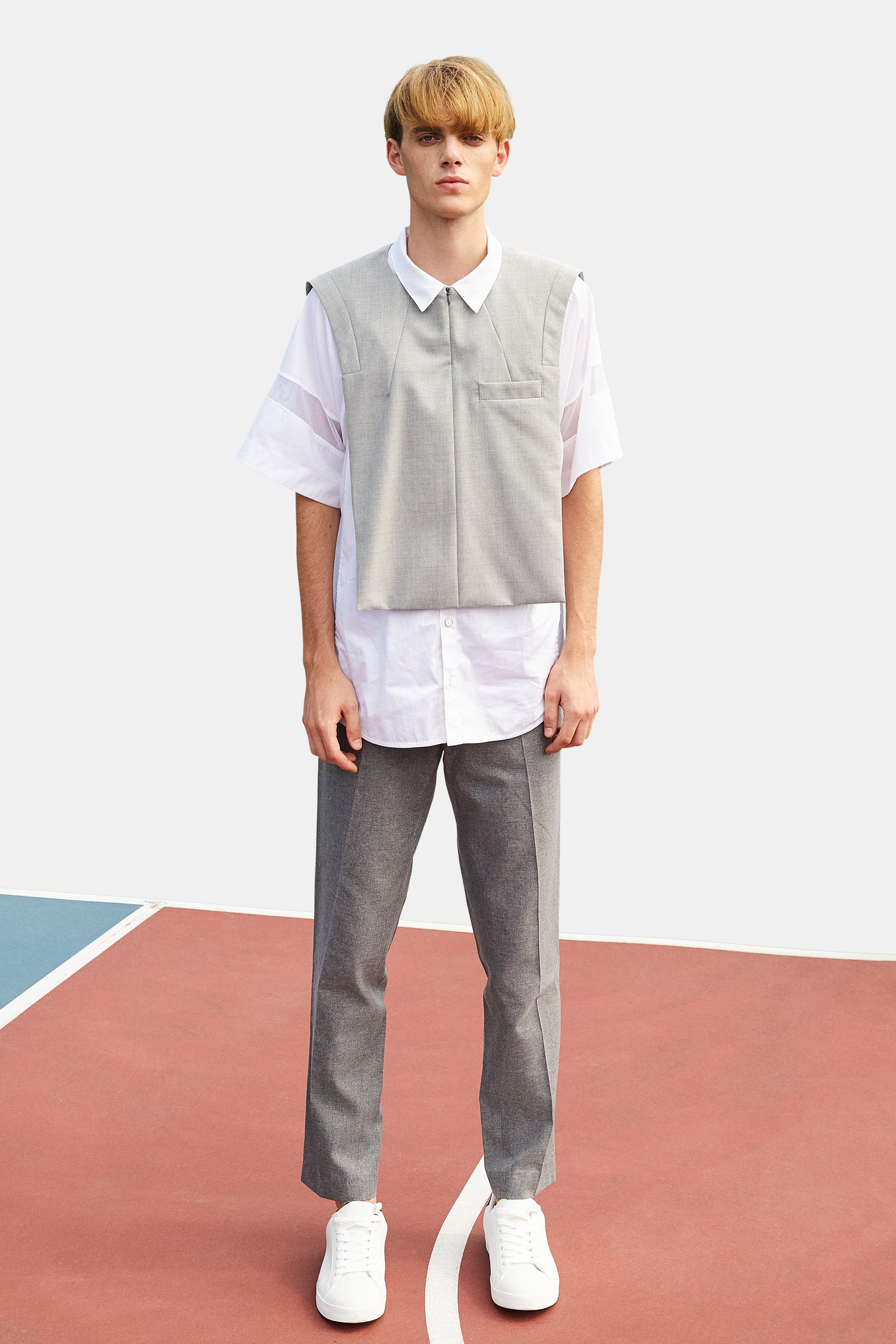 SEANNUNG - 連帽正裝披肩 Reconstructed Hoodie Suit - Men
