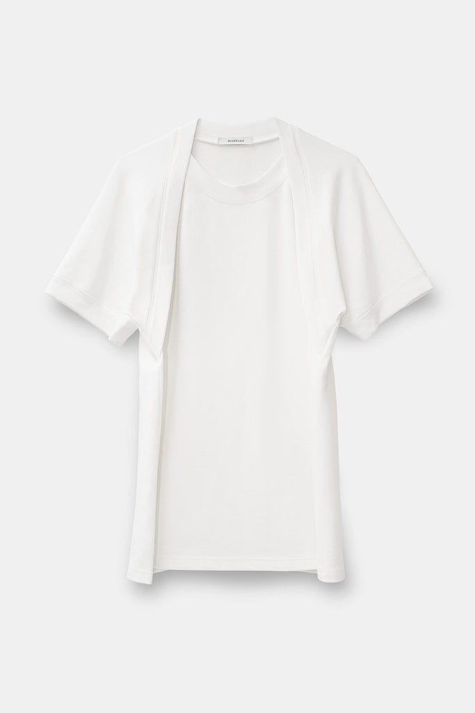 SEANNUNG - MEN - Double Layered Shoulder Detail Shirt  層次披肩T恤