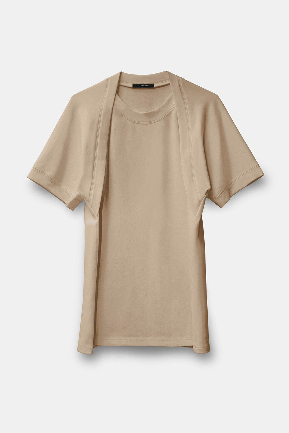 SEANNUNG - MEN - Double Layered Shoulder Detail Shirt  層次披肩T恤