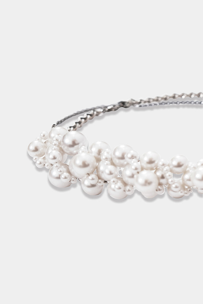 Layered Braided Pearl Necklace