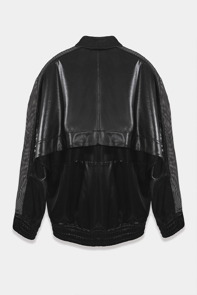 SEANNUNG - MEN - Bright Batwing Sleeve Cape Jacket 亮面披風連袖外套