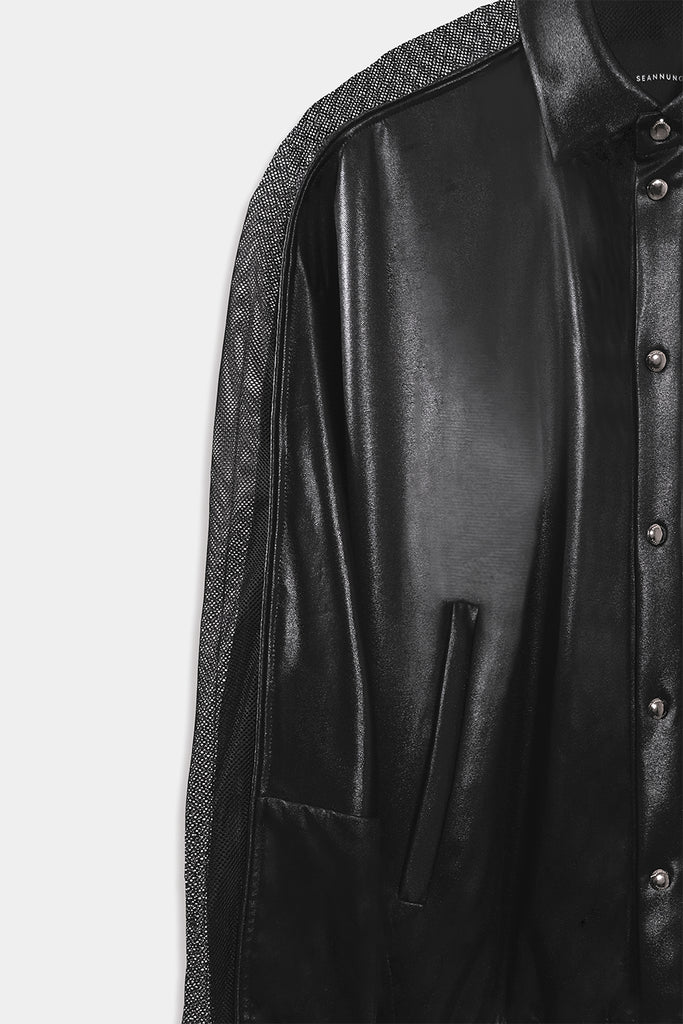 SEANNUNG - MEN - Bright Batwing Sleeve Cape Jacket 亮面披風連袖外套