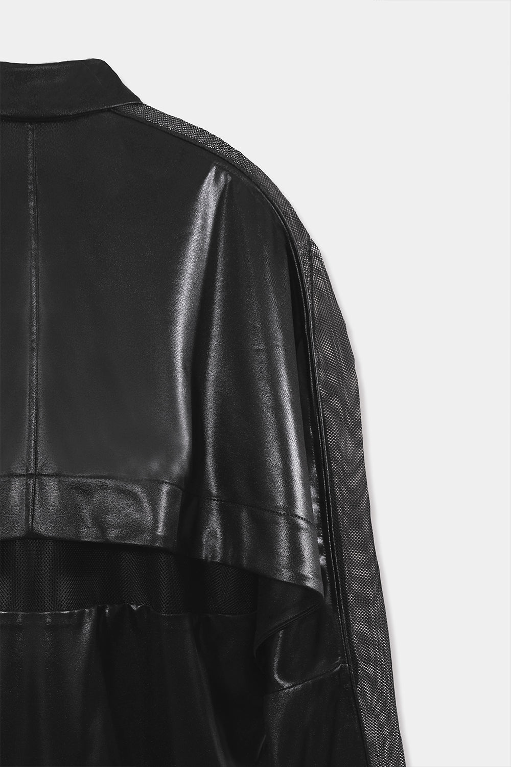 SEANNUNG - MEN - Bright Batwing Sleeve Cape Jacket 亮面披風連袖外套