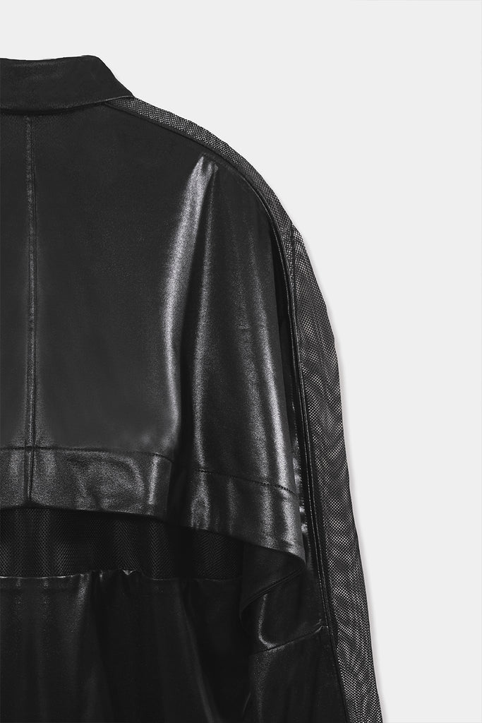 SEANNUNG - MEN - Bright Batwing Sleeve Cape Jacket 亮面披風連袖外套