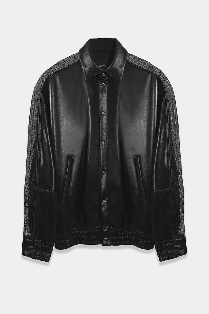 SEANNUNG - MEN - Bright Batwing Sleeve Cape Jacket 亮面披風連袖外套