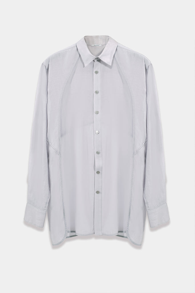 SEANNUNG - MEN - Double Layered Transparent Shoulder Detail Shirt 透膚層次披肩襯衫