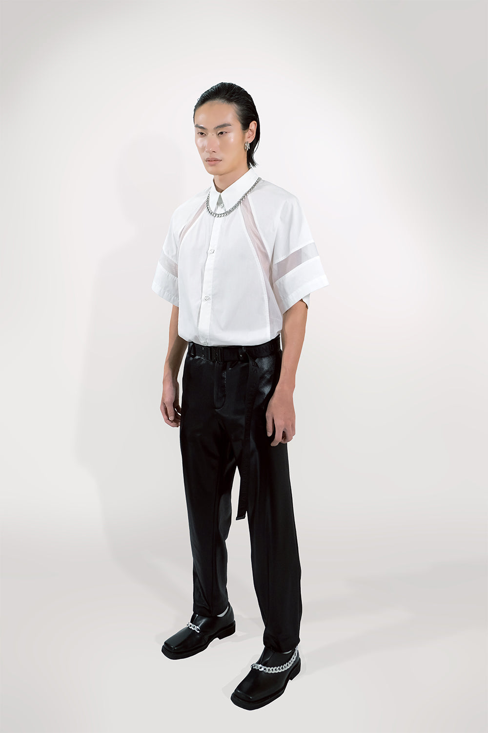 SEANNUNG - MEN - MESH Mix Shorts 網布拼接短袖襯衫