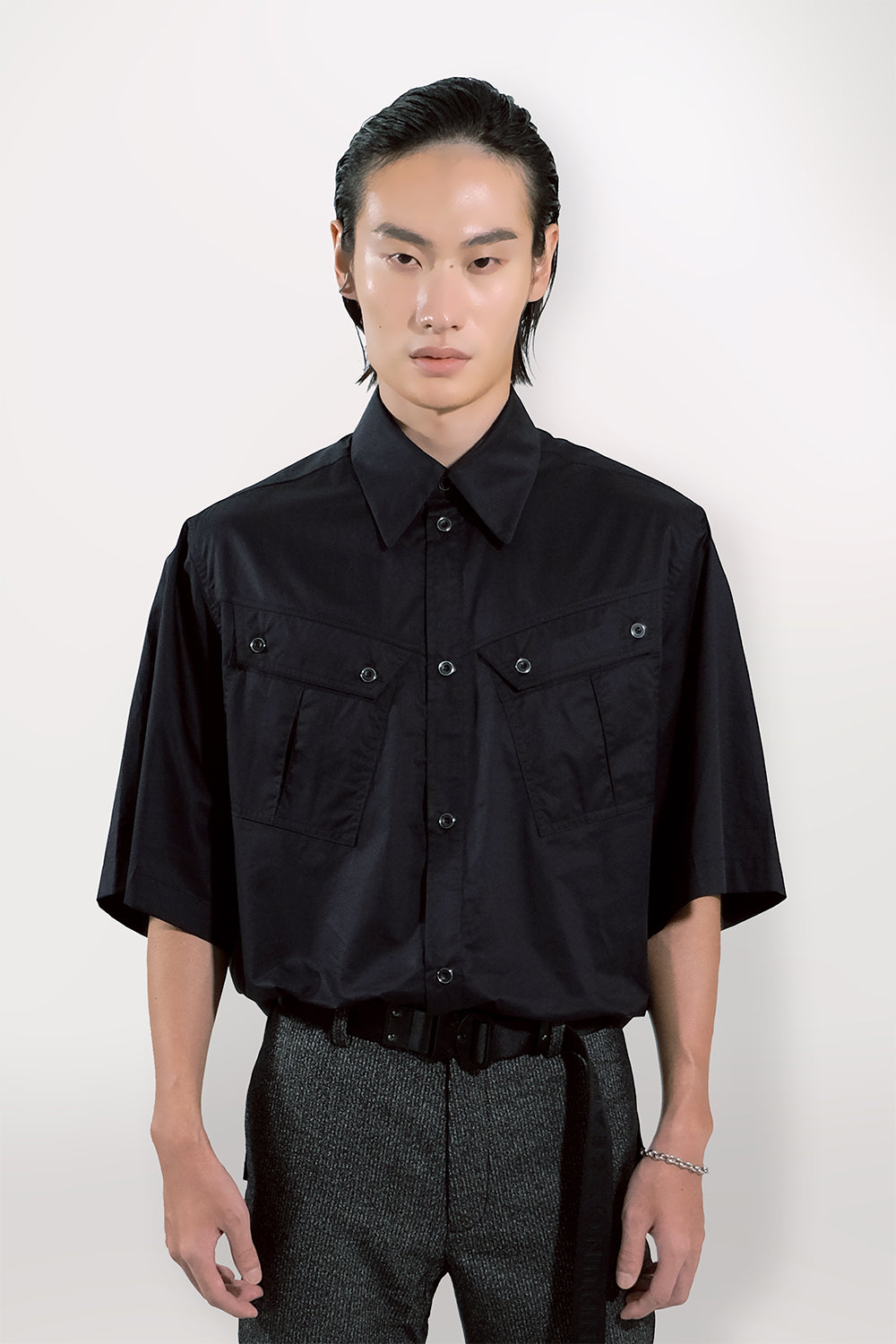 SEANNUNG - MEN - Double Pocket  Cargo Shirt 雙斜口袋短袖襯衫