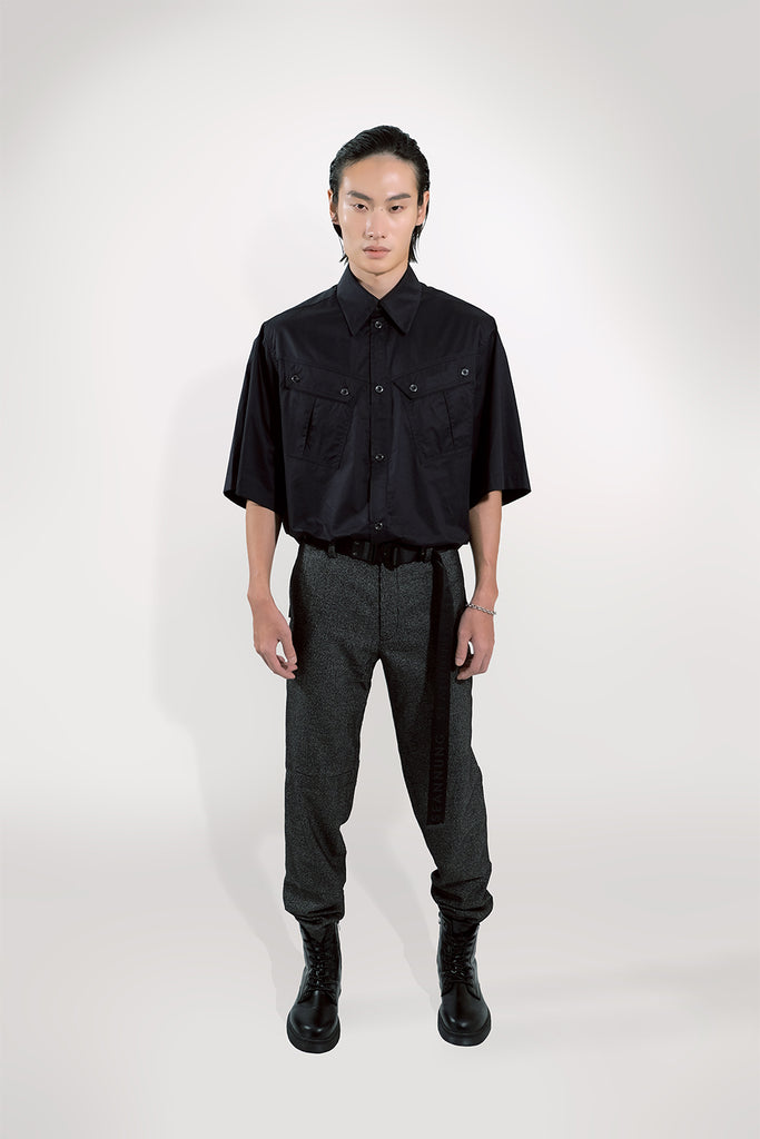 SEANNUNG - MEN - Double Pocket  Cargo Shirt 雙斜口袋短袖襯衫