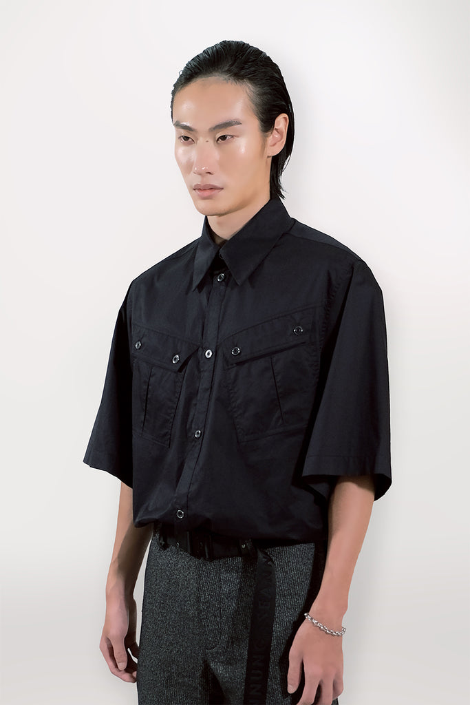 SEANNUNG - MEN - Double Pocket  Cargo Shirt 雙斜口袋短袖襯衫