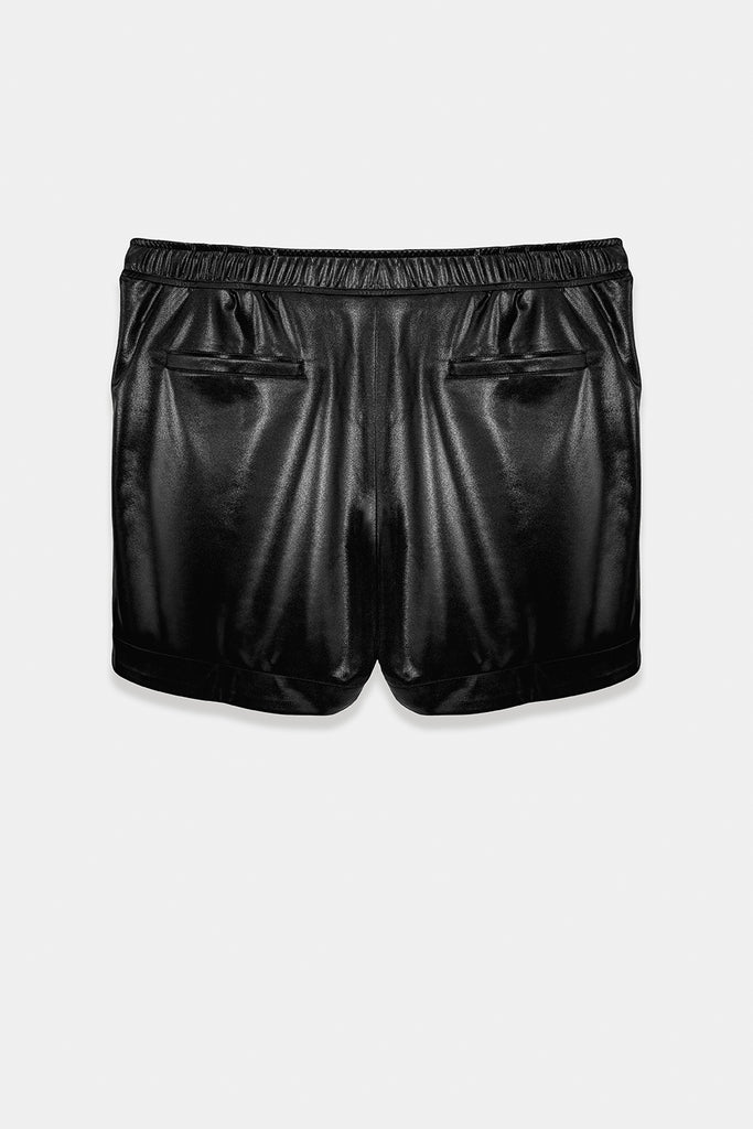 SEANNUNG - MEN - Exposed-Zip Sweat Shorts 亮面綁帶短褲