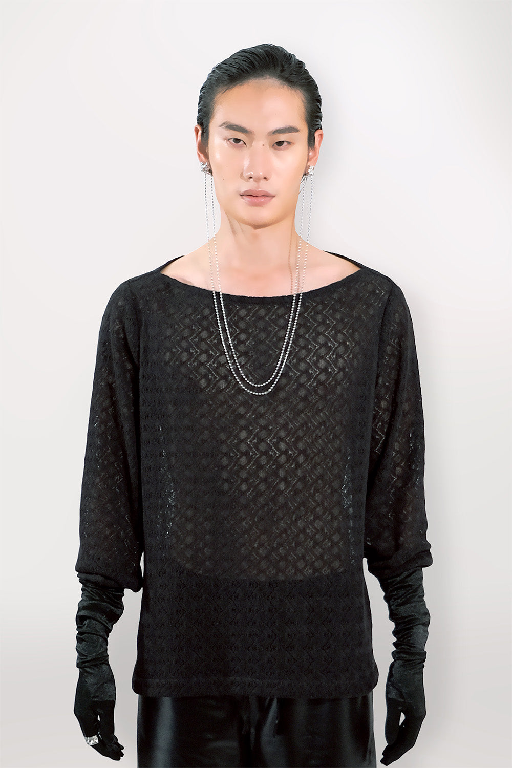 SEANNUNG - MEN - Boat Collar Lace Top 平領蕾絲上衣 