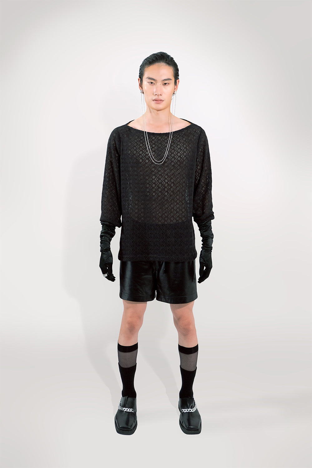 SEANNUNG - MEN - Boat Collar Lace Top 平領蕾絲上衣 