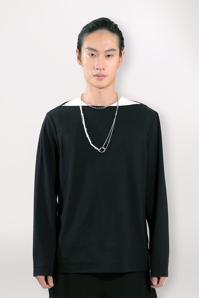 SEANNUNG - MEN - Boat Collar Jersey Top 平領彈性上衣 