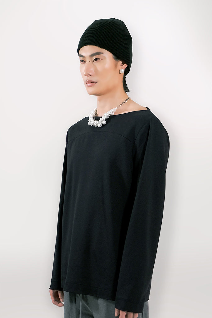 SEANNUNG - MEN - Boat Collar Jersey Top 平領彈性上衣 