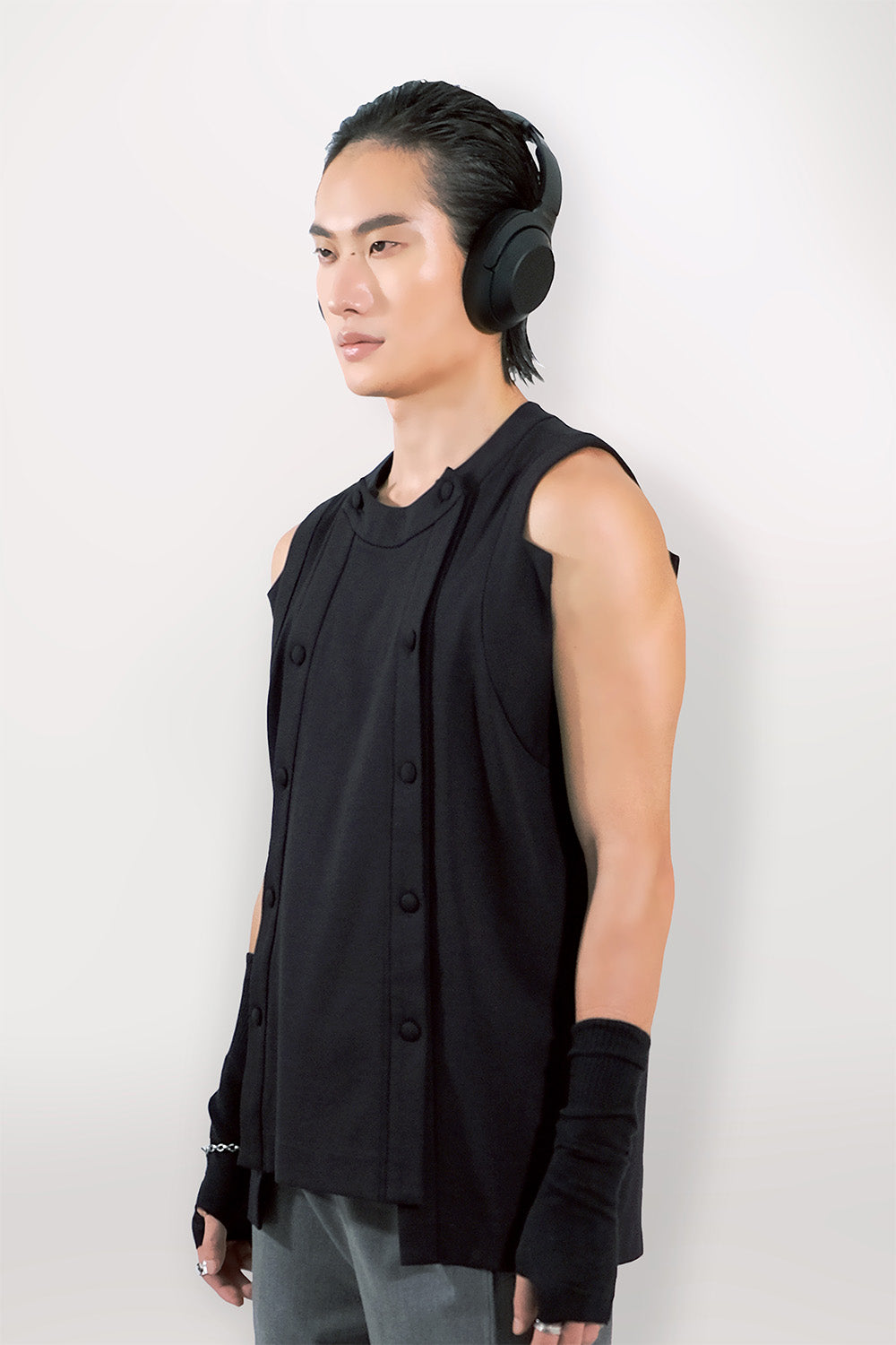 SEANNUNG -MEN-  Double Open Front Vest 雙開襟背心