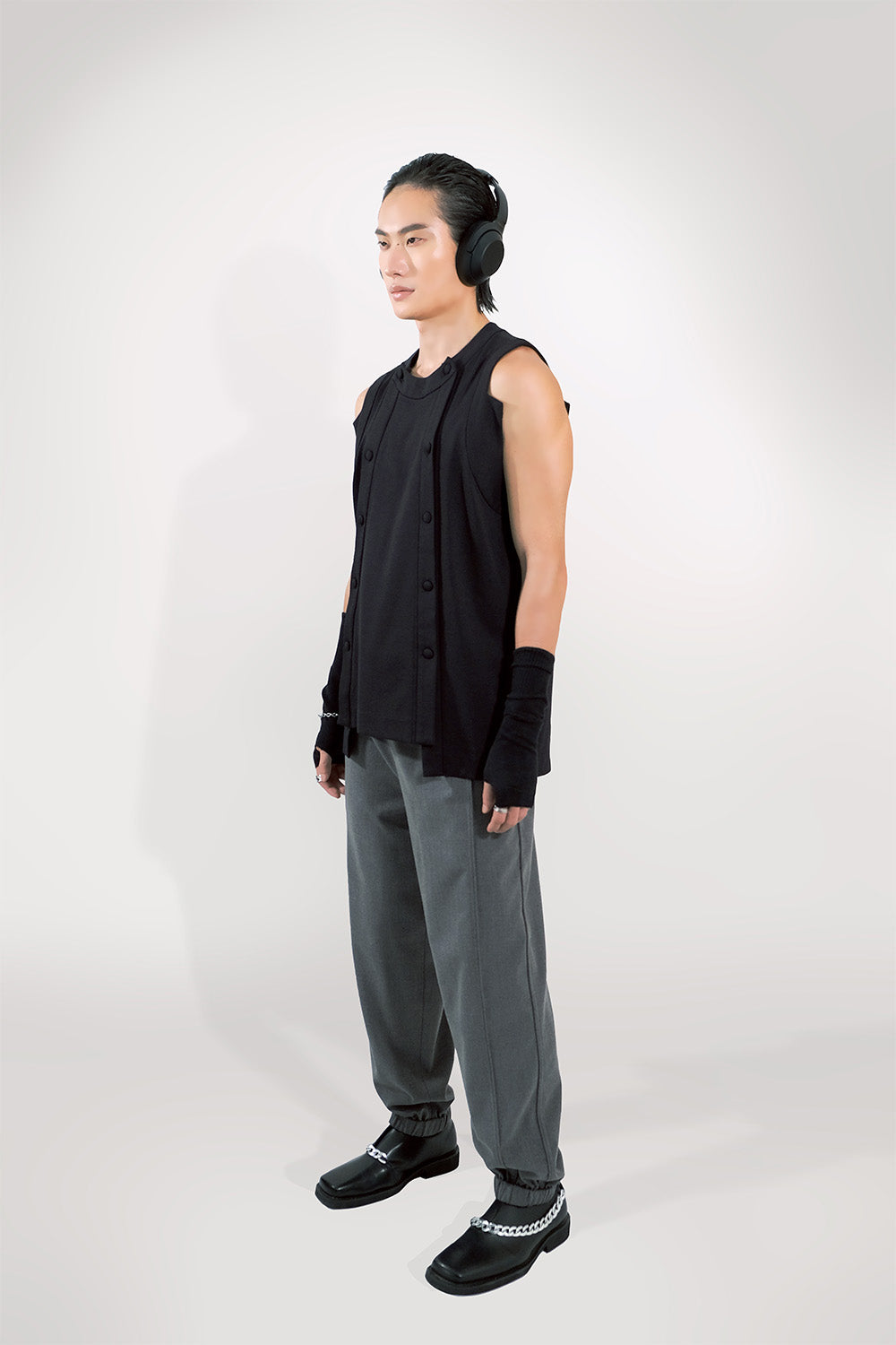 SEANNUNG -MEN-  Double Open Front Vest 雙開襟背心