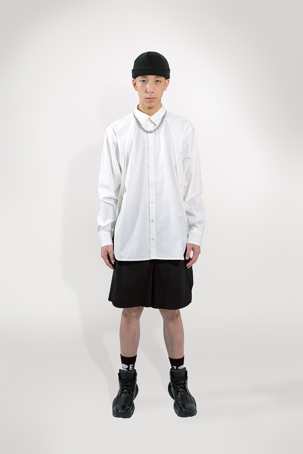 SEANNUNG -MEN- Double Layered Shoulder Detail Shirt 層次披肩襯衫