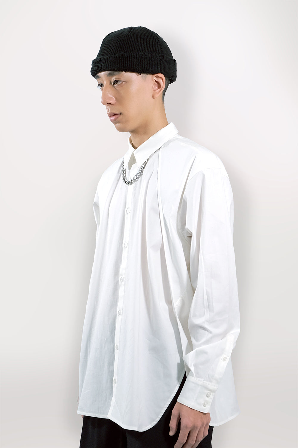 SEANNUNG -MEN- Double Layered Shoulder Detail Shirt 層次披肩襯衫