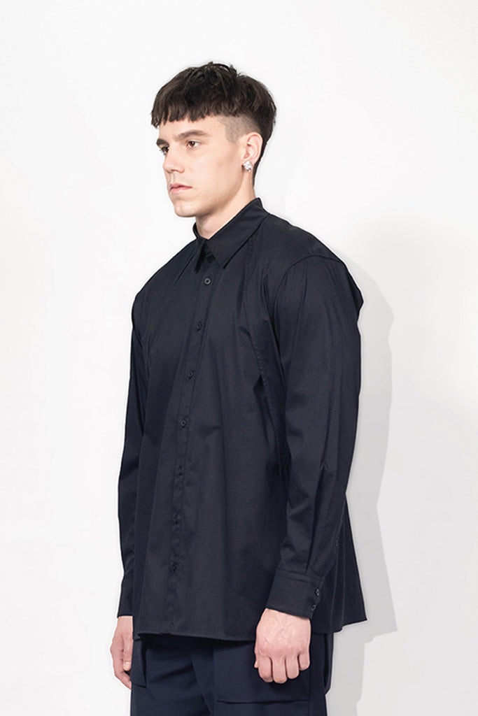 SEANNUNG -MEN-  Double Layered Shoulder Detail Shirt 層次披肩襯衫
