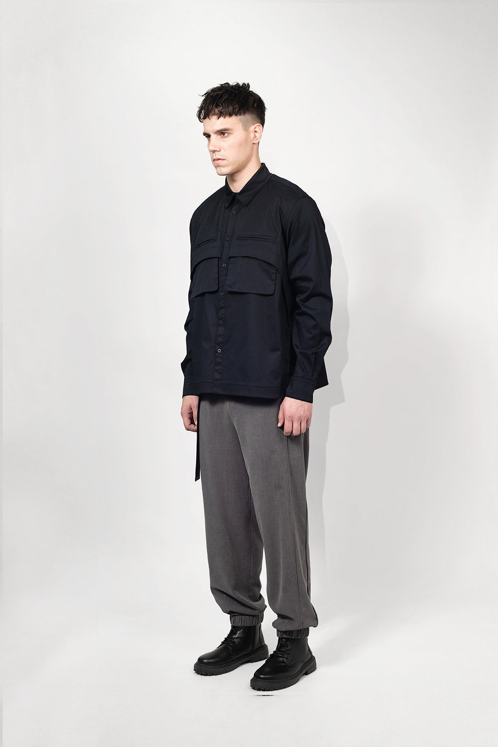 SEANNUNG - MEN - Double-Pocket Shirt 雙口袋短版襯衫 