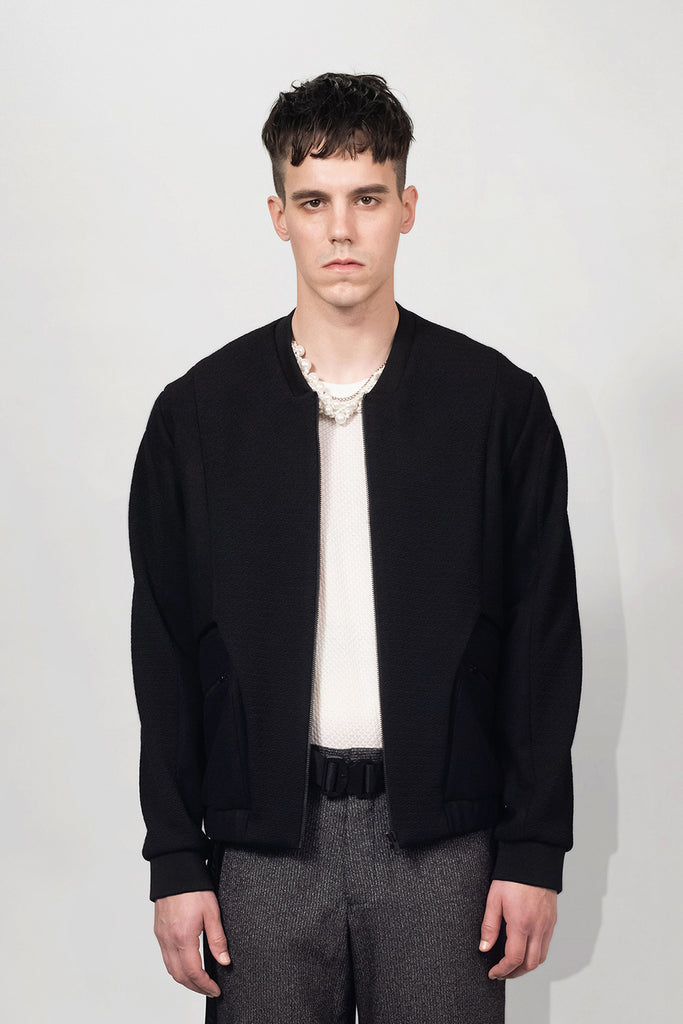 SEANNUNG - MEN - Mixed Material  Wool Jacket 毛料拼接短夾克