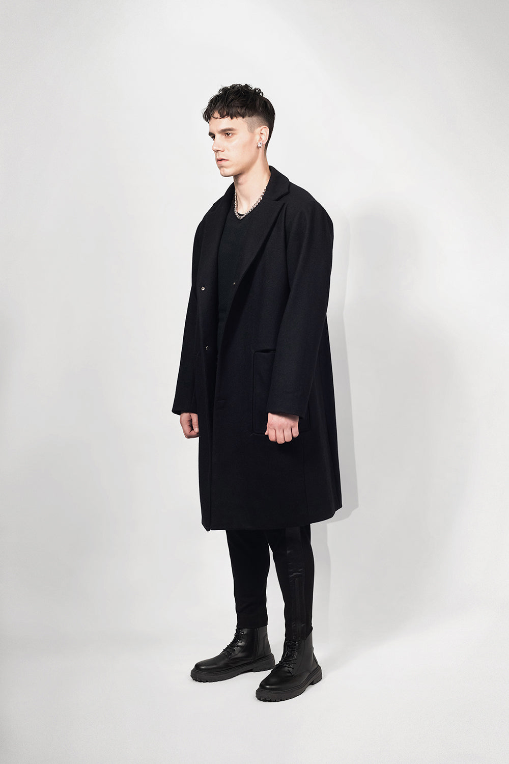 SEANNUNG - MEN - Wool Long Coat 毛料寬鬆長版西裝大衣