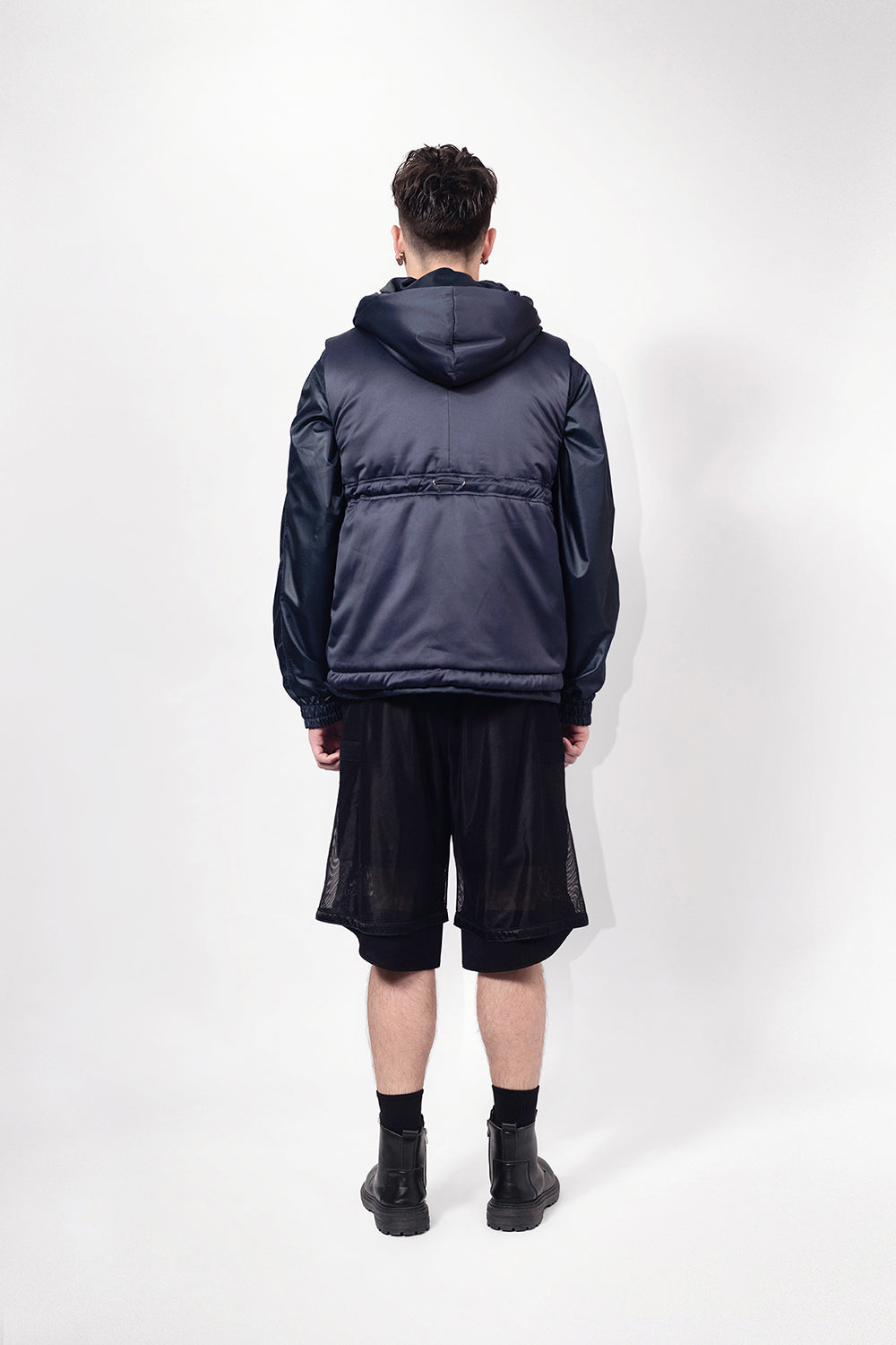 SEANNUNG - MEN - Circle Patch Pocket Sleeveless Jacket in Navy 深藍色圓形口袋鋪棉無袖夾克