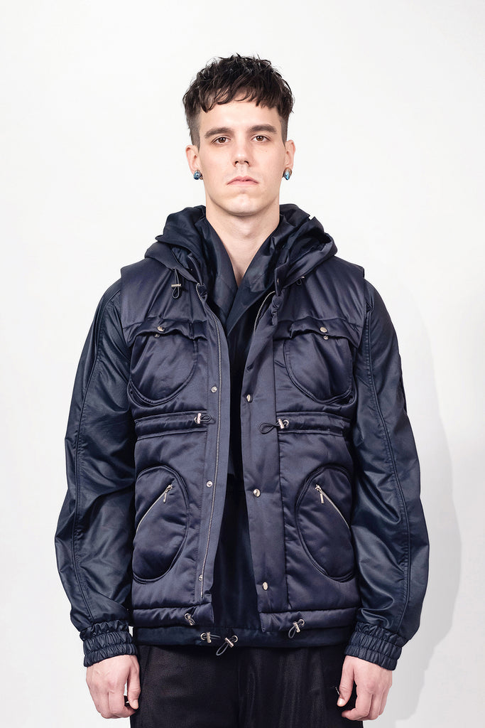SEANNUNG - MEN - Circle Patch Pocket Sleeveless Jacket 圓形口袋鋪棉背心