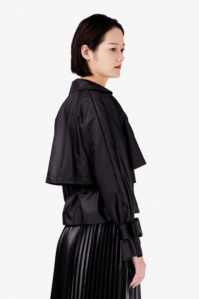 SEANNUNG - WOMEN - Double Layered Blazer with Belt 短版雙層風衣