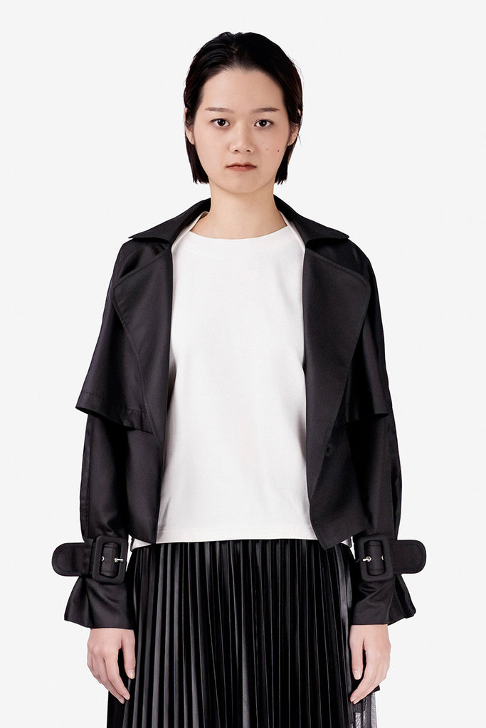 SEANNUNG - WOMEN - Double Layered Blazer with Belt 短版雙層風衣